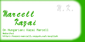 marcell kazai business card